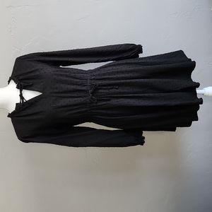 Black Textured Dress M NWOT